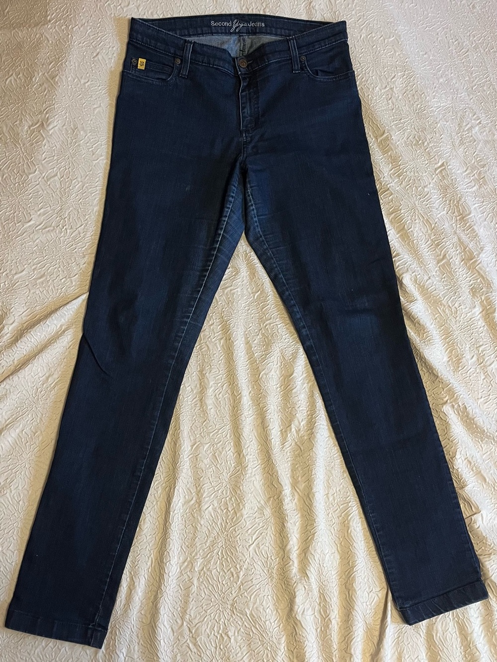 Second Yoga Slim Skinny Jeans in Dark Blue